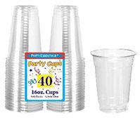 16oz CLEAR Soft Plastic Cup
