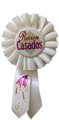 6 1/2in Recien Casados Rosette Award Ribbon