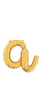 Script Letter a Gold