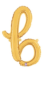 Script Letter b Gold