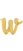 Script Letter w Gold