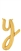 Script Letter y Gold