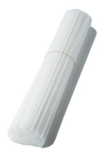12 inch WHITE Balloon Sticks, Price Per Bundle of 100