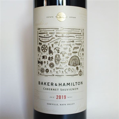 750ml bottle of 2019 Baker & Hamilton Cabernet Sauvignon from the Vine Hill Ranch Vineyard in Oakville AVA of Napa Valley California