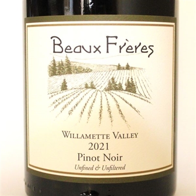750ml bottle of 2021 Beaux Freres Pinot Noir Willamette Valley Cuvee of Willamette Valley Oregon USA
