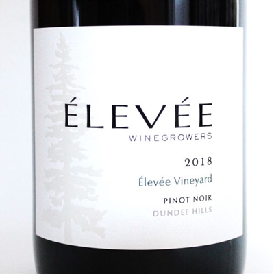 750ml bottle of 2018 Elevee Winegrowers Pinot Noir from the Elevee Vineyard of the Dundee Hills AVA in the Willamette Valley of Oregon