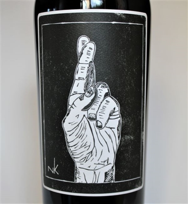 750ml bottle of 2017 Faethm Fingers Crossed Syrah red wine from Ventura County California