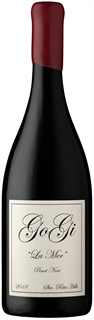 750ml bottle of 2018 GoGi Wines La Mer Pinot Noir from the Ampelos Vineyard in the Sta. Rita Hills of Santa Barbara County California