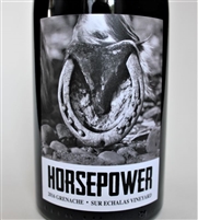 750ml bottle of 2016 Horsepower Grenache from the Sur Echalas Vineyard in Walla Walla Valley of Washington State