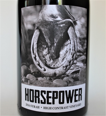 750ml bottle of 2016 Horsepower Syrah from The High Contrast in Walla Walla Valley of Washington State