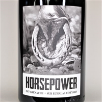 750ml bottle of 2017 Horsepower Grenache from the Sur Echalas Vineyard in Walla Walla Valley of Washington State