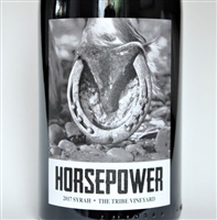 750ml bottle of 2017 Horsepower Syrah from The Tribe Vineyard in Walla Walla Valley of Washington State