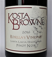 750 ml bottle of Kosta Browne Pinot Noir from the Rosella's Vineyard in the Santa Lucia Highlands AVA of Monterey County California
