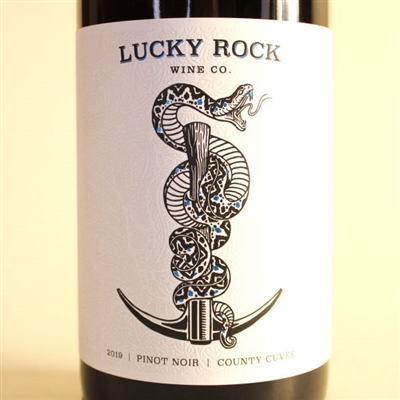 750ml bottle of 2019 Lucky Rock Pinot Noir County Cuvee from California