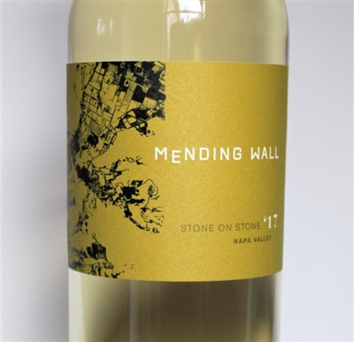 750ml bottle of 2017 Mending Wall Stone on Stone white wine from Napa Valley California