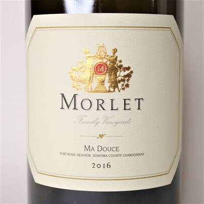 750ml bottle of 2016 Morlet Ma Douce Chardonnay from the Fort Ross-Seaview AVA of Sonoma County California