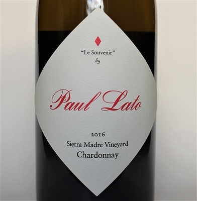 750ml bottle of 2016 Paul Lato Le Souvenir Chardonnay from the Sierra Madre Vineyard in the Santa Maria Valley AVA of Santa Barbara County California