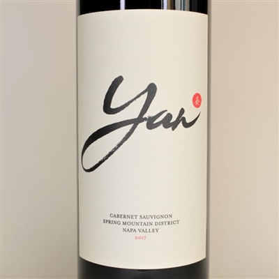 750ml bottle of 2017 Yan Cellars Cabernet Sauvignon from the Spring Mountain District AVA of Napa Valley California
