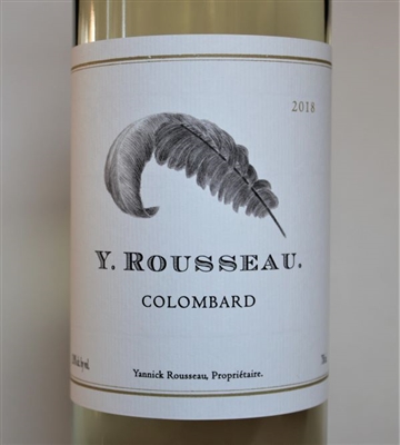 750ml bottle of 2018 Y. Rousseau Colombard white wine from Solano County California