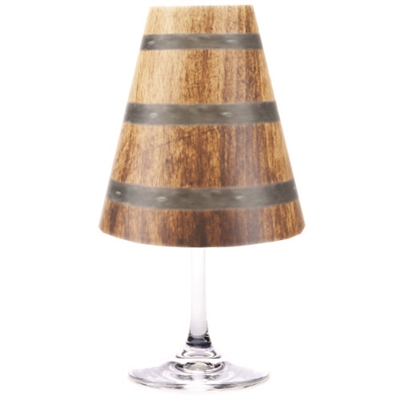 Barrel design paper red wine glass shade.