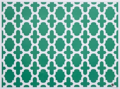 Nantucket Placemats in oasis green emerald green poppy red navy blue yellow black white