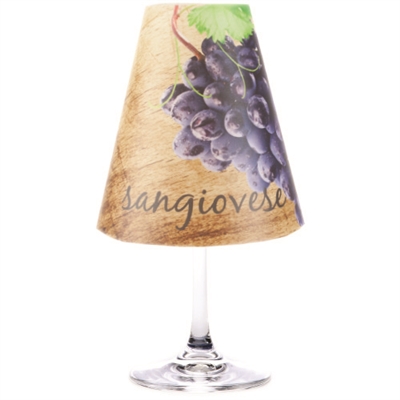 Sangiovese Red Wine Glass Shades Party Pack by di Potter wood background purple olive green wine tasting pattern wine glass flameless tea light