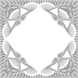 Dinner Plate Dahlia Queen Border Quilting Pattern