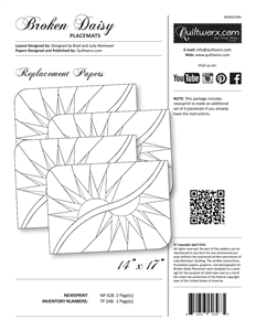Broken Daisy Placemats Replacement Papers