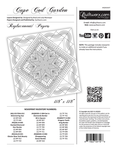 Cape Cod Garden Replacement Papers