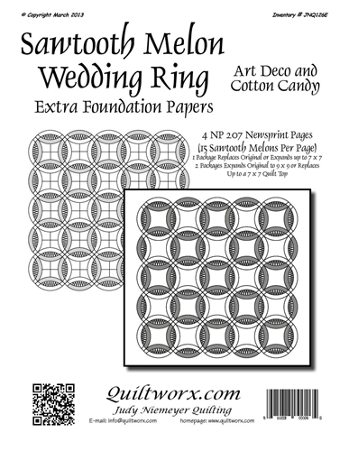 Sawtooth Melon Wedding Ring Extra Foundation Papers