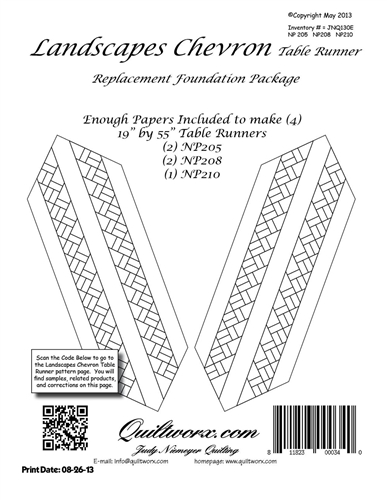 Landscapes Chevron Table Runners Replacement Foundation Papers