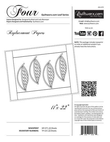 Four ~ Quiltworx.com Leaf Series Replacement Papers