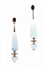 Aquamarine Gemstone Earrings by Sanalitro Gioielli. Known as a master Gemstone cutter, Sanalitro has hand sculpted the Aquamarines to create these One-of-a-Kind designer drop Chandelier Earrings. Made in 18k White Gold, a hinged Ring of White Diamonds