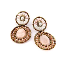 From Ziio's new Gioaba Collection, these Morganite Gemstone drop Earrings will delight. Surrounded by Orange/Peach Zircon Beads that compliment, these Earrings are the color of the year and perfect for your Spring & Summer wardrobe. Hand crafted in Italy