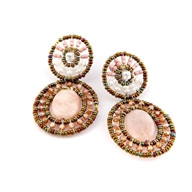 From Ziio's new Gioaba Collection, these Morganite Gemstone drop Earrings will delight. Surrounded by Orange/Peach Zircon Beads that compliment, these Earrings are the color of the year and perfect for your Spring & Summer wardrobe. Hand crafted in Italy