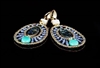 Abalone, Iolite & Chrysophrase Gemstone Beaded Earring by Ziio