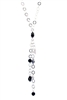 A long Tassel front Necklace is one of the most versatile. This two-tone Necklace, by Zoccai for their Sterling Silver line, is amazing. The Silver links are laser cut and accented by Dark Rhodium Silver Nuggets and White Agate Beads.