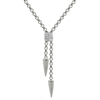 Sterling Silver Wraped Lariat Drop Necklace by Frederic Duclos