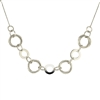 White Sterling Silver Circle Necklace by Frederic Duclos
