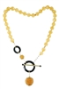 Gold Citrine & Black Onyx Gemstone Necklace by Rajola, 18k Gold
