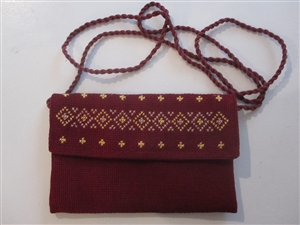 Embroidered Mini Shoulder Bag RED