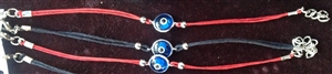 1 LightBlue Evil Eye Stringed Bracelet Black String