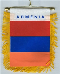 Mini Banner Armenia; Car Windshield, Window or Mirror