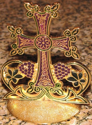 Armenian Colorful Gold Plated Cross