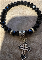 Armenian Cross Bracelet - Black 2