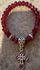 Armenian Cross Bracelet - Red 2