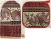 Pomegranate Oven Mitts and Hot Plates - Gift Set