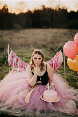 dusty rose tutu with gold glitter bow