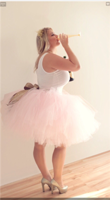 light pink tutu with gold glitter bow