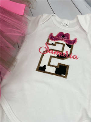 Cowgirl  birthday shirt with personalization